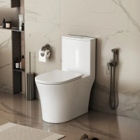 Унитаз-моноблок Grossman Thin Rim GR-5607SQ, смыв торнадо, крышка-сиденье микролифт, белый