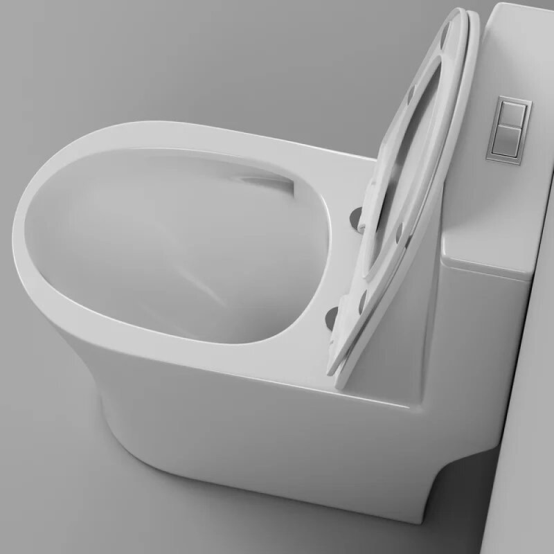 Унитаз-моноблок Grossman Thin Rim GR-5607SQ, смыв торнадо, крышка-сиденье микролифт, белый
