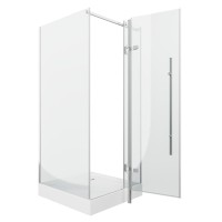 Душевой уголок Grossman Style GR-6090 90 х 90 см квадратный, дверь распашная, стекло прозрачное, хром