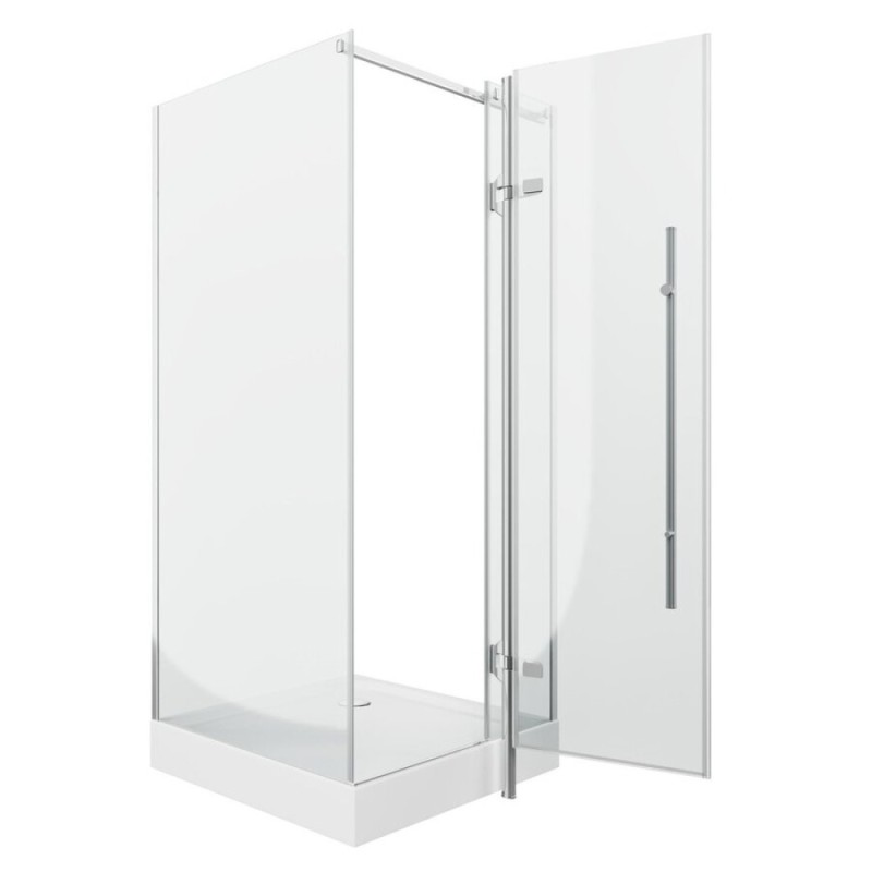 Душевой уголок Grossman Style GR-6090 90 х 90 см квадратный, дверь распашная, стекло прозрачное, хром