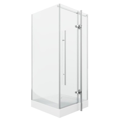 Душевой уголок Grossman Style GR-6090 90 х 90 см квадратный, дверь распашная, стекло прозрачное, хром