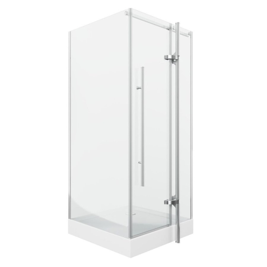 Душевой уголок Grossman Style GR-6090 90 х 90 см квадратный, дверь распашная, стекло прозрачное, хром