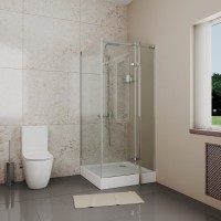 Душевой уголок Grossman Style GR-6090 90 х 90 см квадратный, дверь распашная, стекло прозрачное, хром
