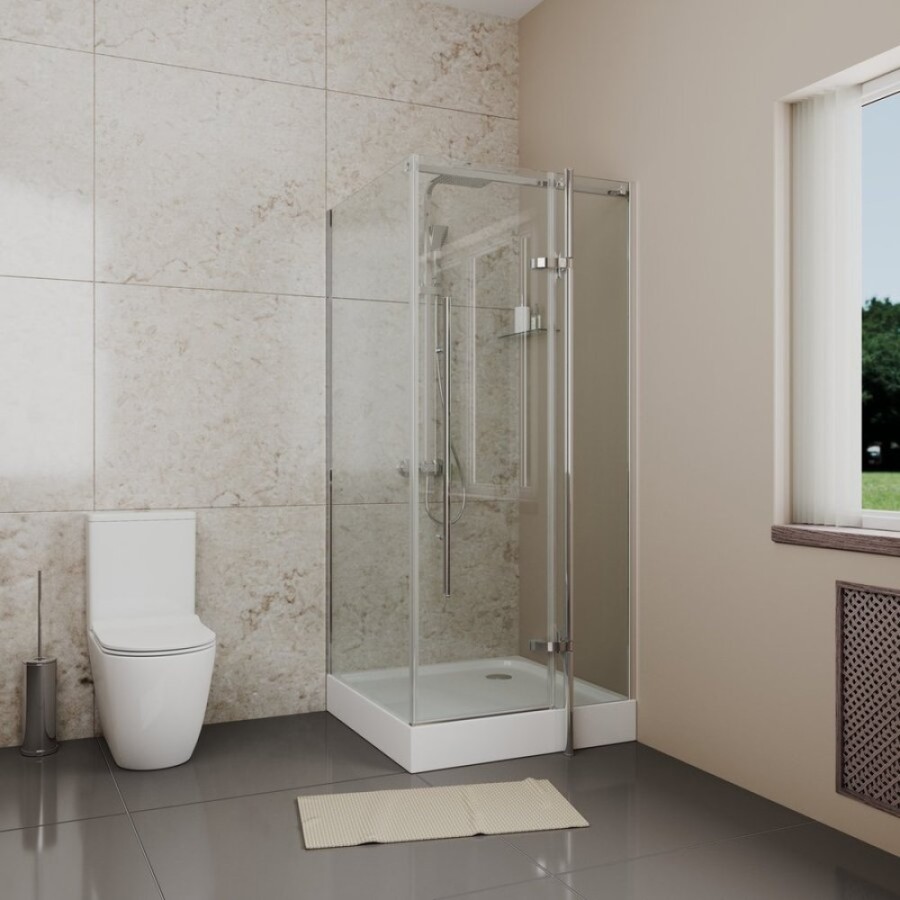 Душевой уголок Grossman Style GR-6090 90 х 90 см квадратный, дверь распашная, стекло прозрачное, хром