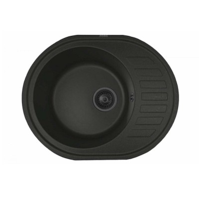Мойка кухонная Zorg Granit GR 620 BLACK GRAFIT, 62 см, искусственный камень, черная