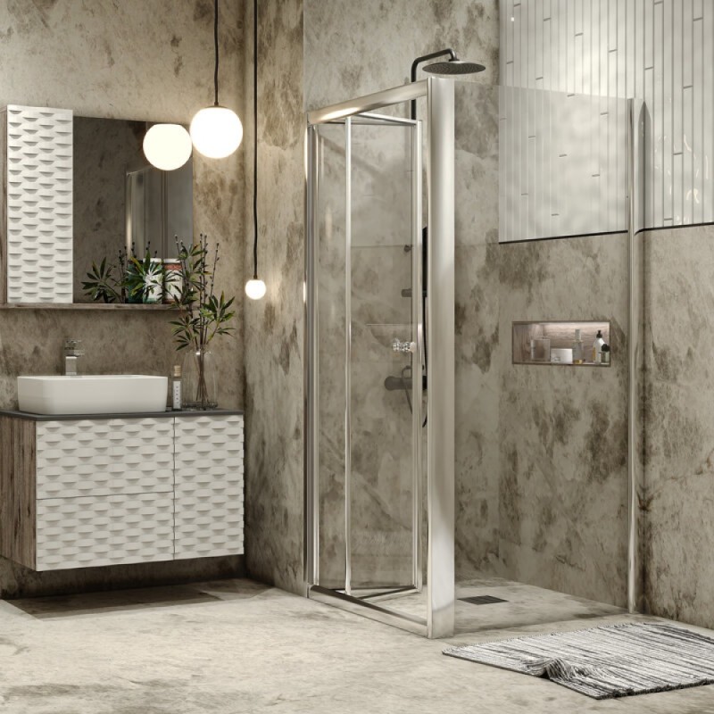 Душевой уголок Grossman Alba2, 80 х 80 х 190 см, складная дверь, стекло прозрачное, профиль хром, GR-8080Al2