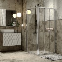 Душевой уголок Grossman Alba1, 90 х 90 х 190 см, стекло прозрачное, профиль хром, GR-9090Al1