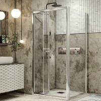 Душевой уголок Grossman Alba2, 90 х 90 х 190 см, складная дверь, стекло прозрачное, профиль хром, GR-9090Al2