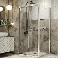 Душевой уголок Grossman Alba2, 90 х 90 х 190 см, складная дверь, стекло прозрачное, профиль хром, GR-9090Al2