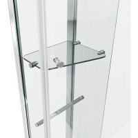Душевой уголок Grossman Classic 120 х 80 см асимметричный, с поддоном, дверь раздвижная, стекло прозрачное, хром, левый/правый