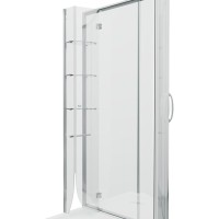 Душевой уголок Grossman Classic 120 х 80 см асимметричный, с поддоном, дверь раздвижная, стекло прозрачное, хром, левый/правый
