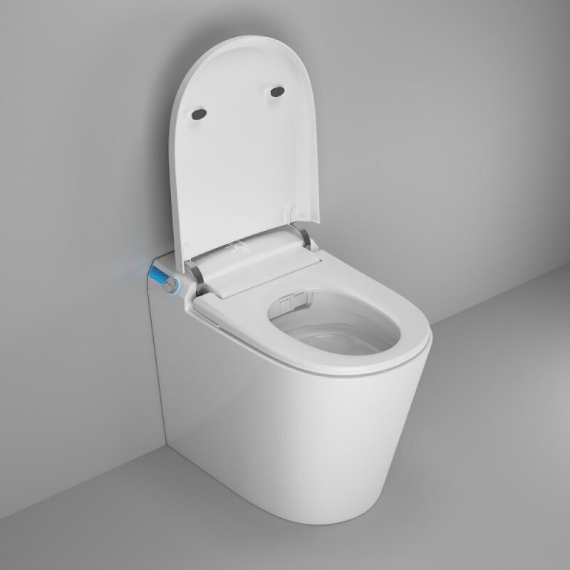 Электронный приставной унитаз Grossman Smart GR-PR-5702, с функцией биде, с импульсной системой смыва, крышка-сиденье микролифт, белый