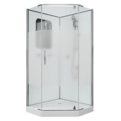 Душевая кабина Grossman 100 x 100 см, пятиугольная, хром, GR170D