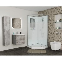 Душевая кабина Grossman 90 x 90 см, пятиугольная, хром, GR171D