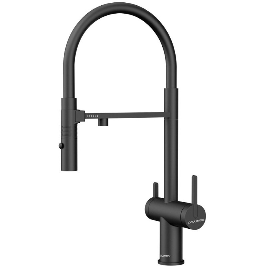 Смеситель Paulmark Gravity Gr213888-AN для кухонной мойки под фильтр, антрацит