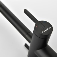 Смеситель Paulmark Gravity Gr213888-AN для кухонной мойки под фильтр, антрацит