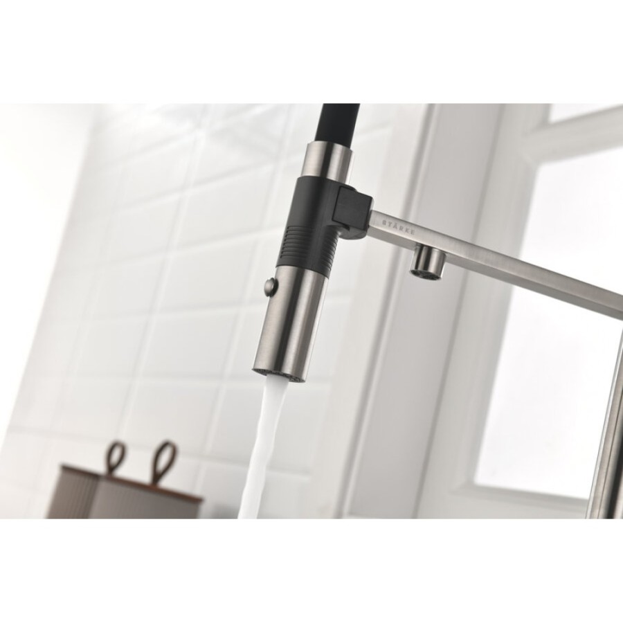 Смеситель Paulmark Gravity Gr213888-BS для кухонной мойки под фильтр, нержавеющая сталь