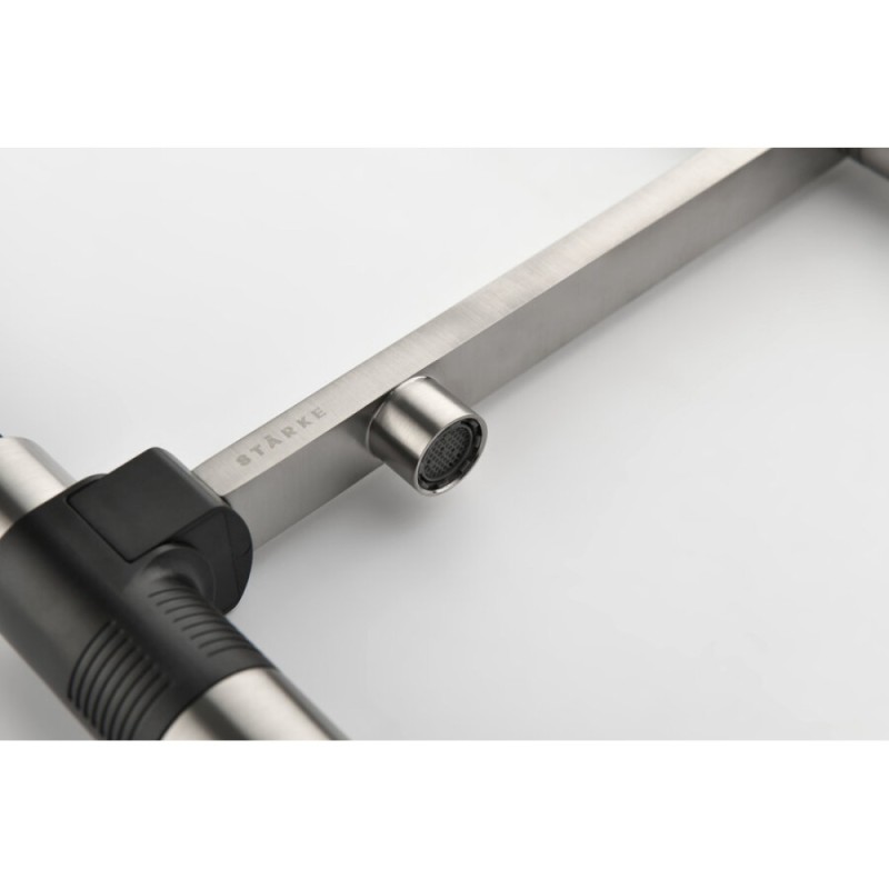 Смеситель Paulmark Gravity Gr213888-BS для кухонной мойки под фильтр, нержавеющая сталь