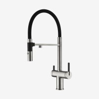 Смеситель Paulmark Gravity Gr213888-BS для кухонной мойки под фильтр, нержавеющая сталь