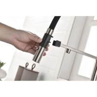 Смеситель Paulmark Gravity Gr213888-BS для кухонной мойки под фильтр, нержавеющая сталь
