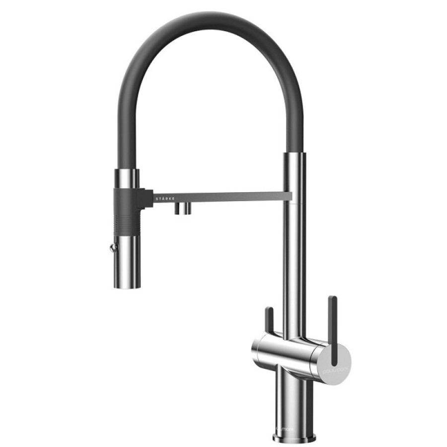 Смеситель Paulmark Gravity Gr213888-CR для кухонной мойки под фильтр, хром