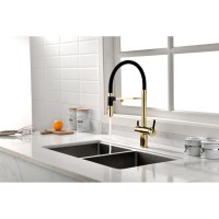 Смеситель Paulmark Gravity Gr213888-G для кухонной мойки под фильтр, золото