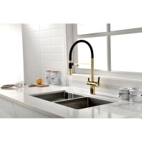 Смеситель Paulmark Gravity Gr213888-G для кухонной мойки под фильтр, золото