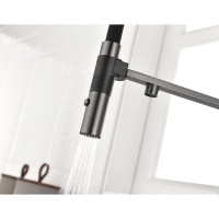 Смеситель Paulmark Gravity Gr213888-GM для кухонной мойки под фильтр, вороненая сталь