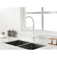Смеситель Paulmark Gravity Gr213888-WH для кухонной мойки под фильтр, белый матовый