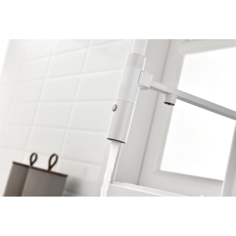 Смеситель Paulmark Gravity Gr213888-WH для кухонной мойки под фильтр, белый матовый