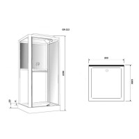 Душевая кабина Grossman GR-222 100 x 80 см черная