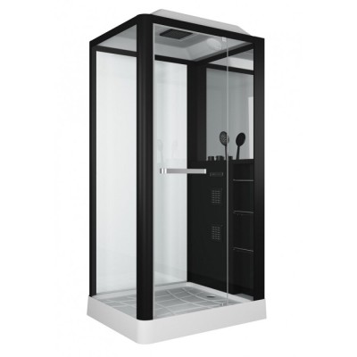 Душевая кабина Grossman 110 x 90 см, прямоугольная, профиль черный, GR223