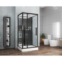 Душевая кабина Grossman 100 x 90 см, прямоугольная, черный, GR266