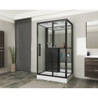 Душевая кабина Grossman 120 x 80 см, прямоугольная, черный, правая, GR267