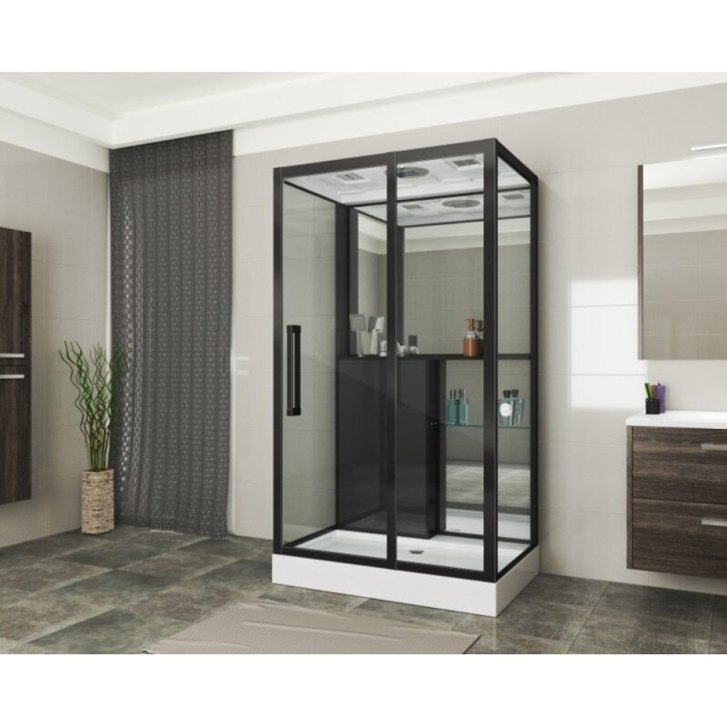 Душевая кабина Grossman 120 x 80 см, прямоугольная, черный, правая, GR267