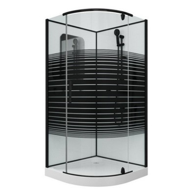 Душевая кабина Grossman 100 x 100 см, четверть круга, черный, GR270