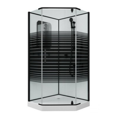 Душевая кабина Grossman 100 x 100 см, пятиугольная, черный, GR270D