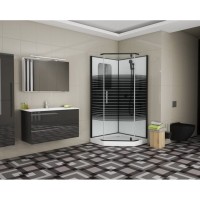 Душевая кабина Grossman 100 x 100 см, пятиугольная, черный, GR270D