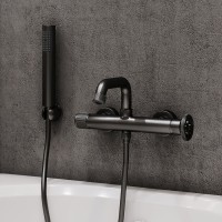Смеситель Iddis Grange для ванны с душевым гарнитуром, графит, GRAGMR2i02