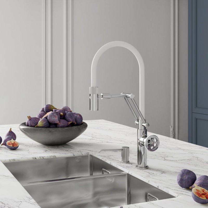Смеситель Iddis Grange для кухонной мойки, с гибким изливом, хром, GRASBFLi05