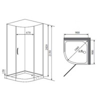 Душевая кабина Timo Armo Premium H-506, 90 x 90 см, c крышей, средний поддон, с гидромассажем, стекла прозрачное, профиль хром