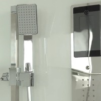 Душевая кабина Timo Premium Impi H-517-T-CH/C, 100 x 100 см, стекло прозрачное, профиль хром, стул