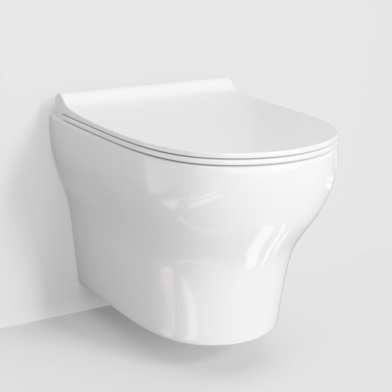 Подвесной унитаз WasserKRAFT Berkel H001.E034, безободковый, с сиденьем микролифт, цвет белый