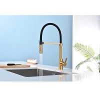 Смеситель Paulmark Halt Ha214021-BG для кухонной мойки, цвет брашированное золото