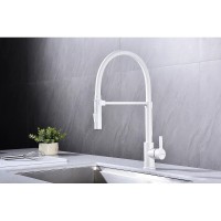 Смеситель Paulmark Halt Ha214021-WH для кухонной мойки, цвет белый матовый