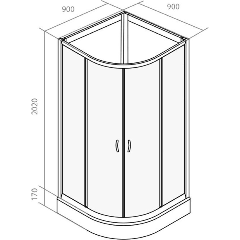 Душевая кабина Iddis HA90WLP 90 x 90 см