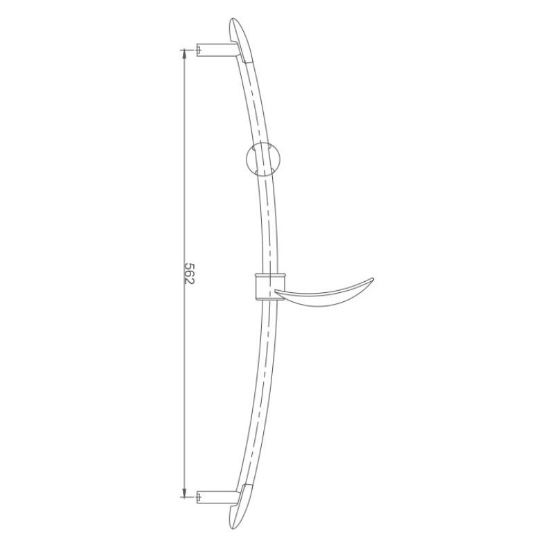 Душевая штанга Haiba HB8002, хром