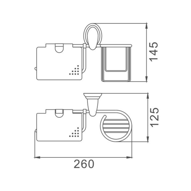 Держатель для туалетной бумаги Haiba HB1503-1, хром