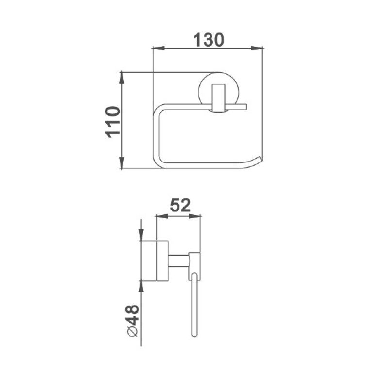 Держатель для туалетной бумаги Haiba HB1703-3, хром