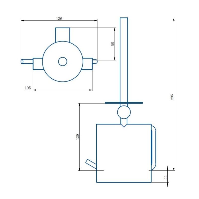 Держатель для туалетной бумаги Haiba HB8411, хром